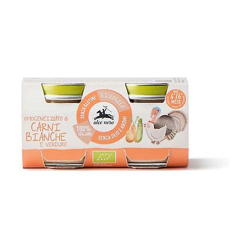 Homogenized white meat with Baby Food Bio vegetables 2 units of 80g