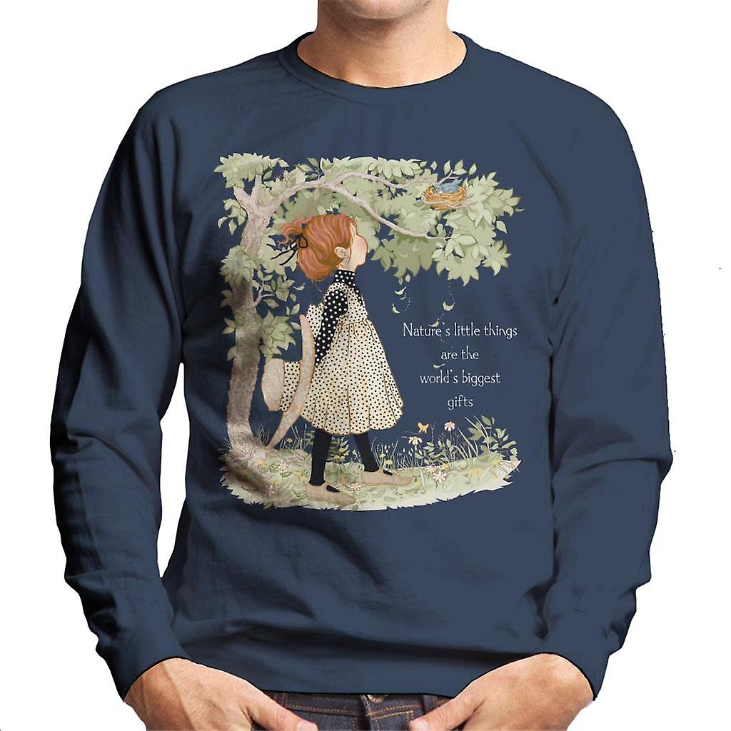 Holly Hobbie Natures Little Things Light Text Men's Sweatshirt