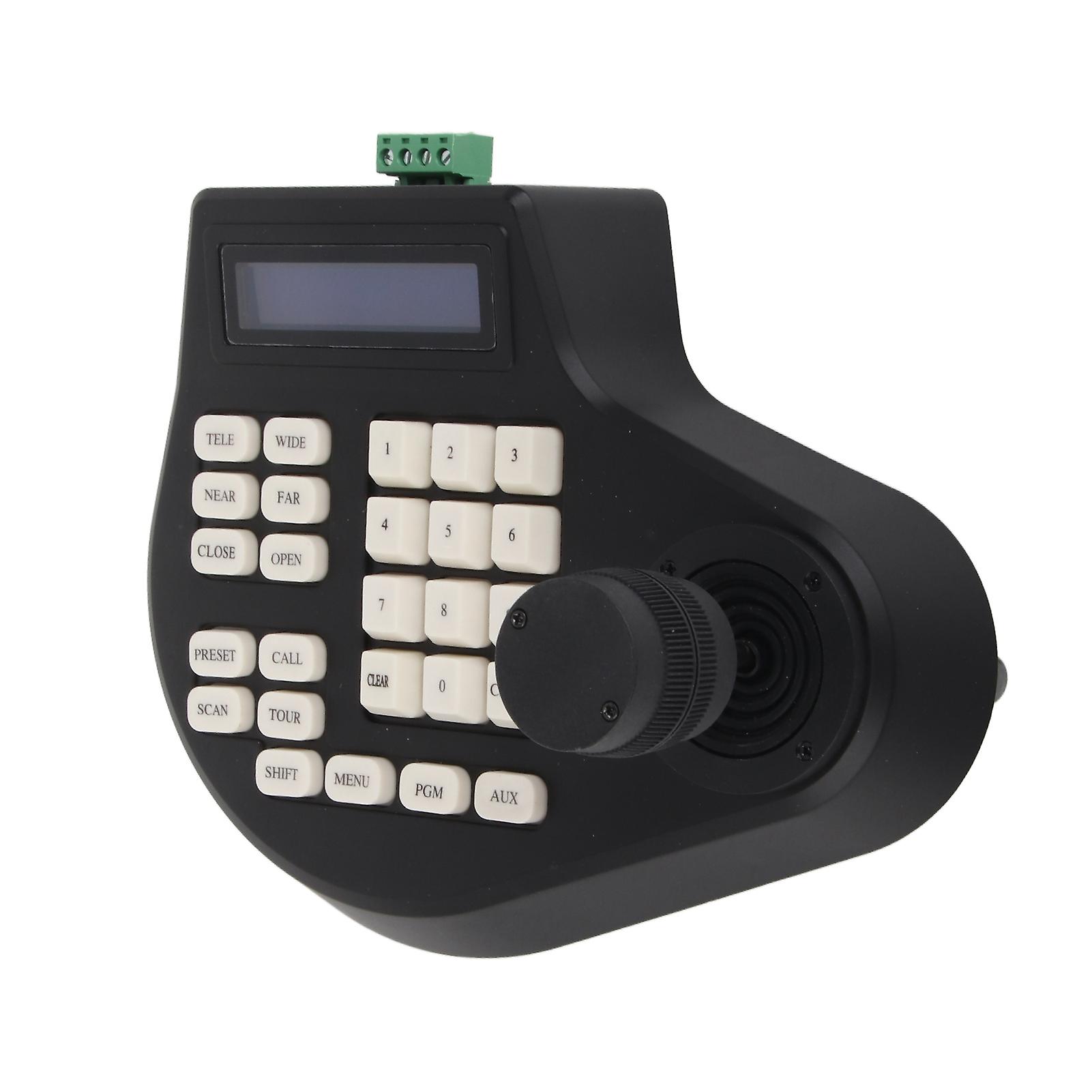 3D PTZ Camera Keyboard RS485 PTZ Joystick Controller LCD Display Control Device for Safety Monitor US Plug 100‑240V 
