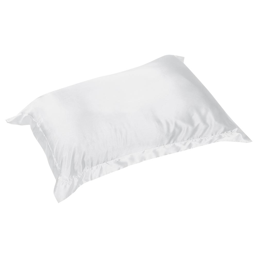 48*74cm Summer Silky Satin Soft Pillow Cover Comfortable Pillowcase Solid Home White