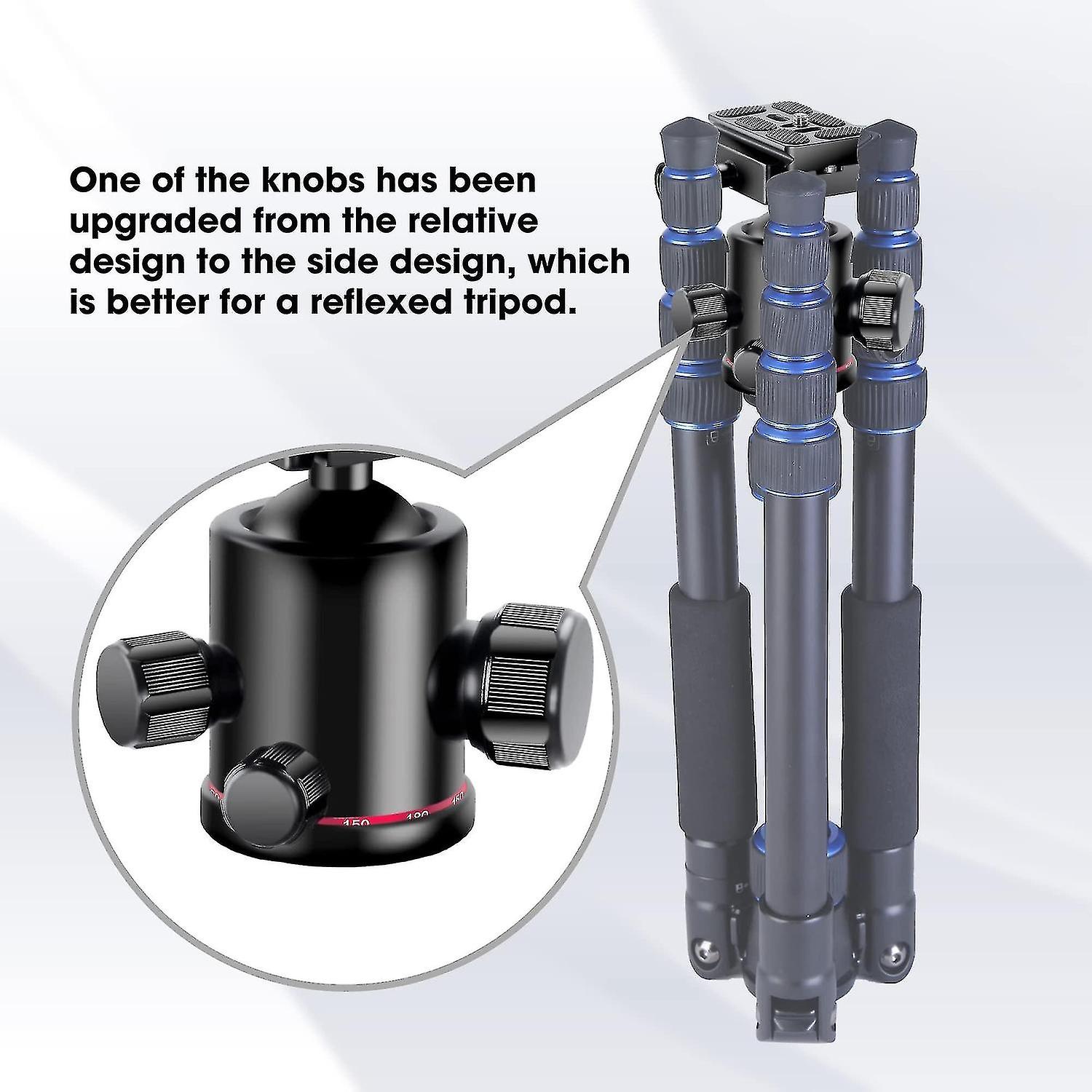 360 Degree Rotating Head With Quick Release Plate And Level, Metal Aluminum,