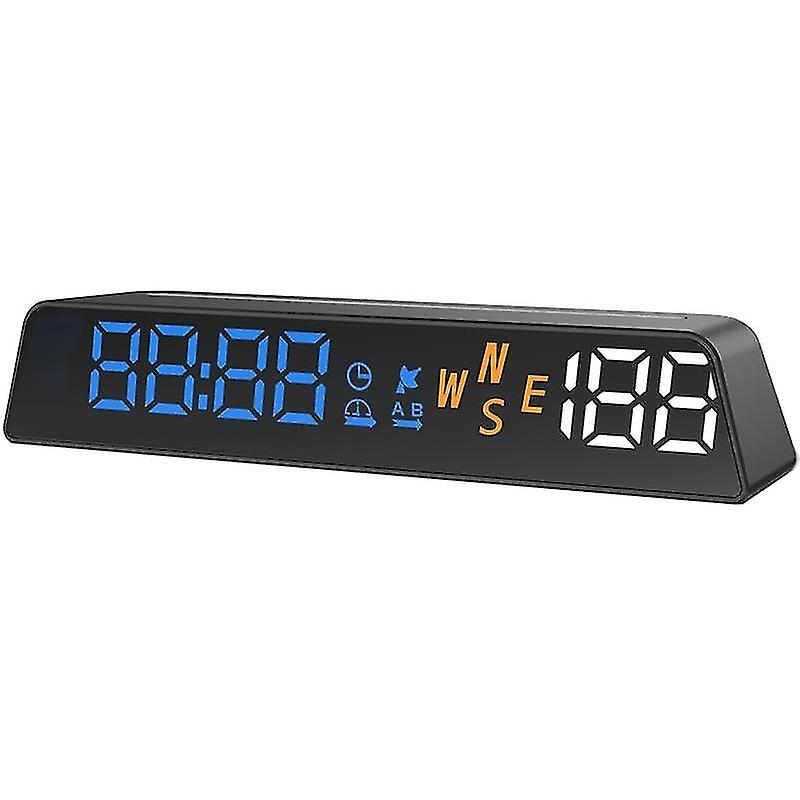 New Speedometer Car GPS Hud Head Up Display, Compass Time Digital Speed KM/H MPH Meter Over-Speed Al