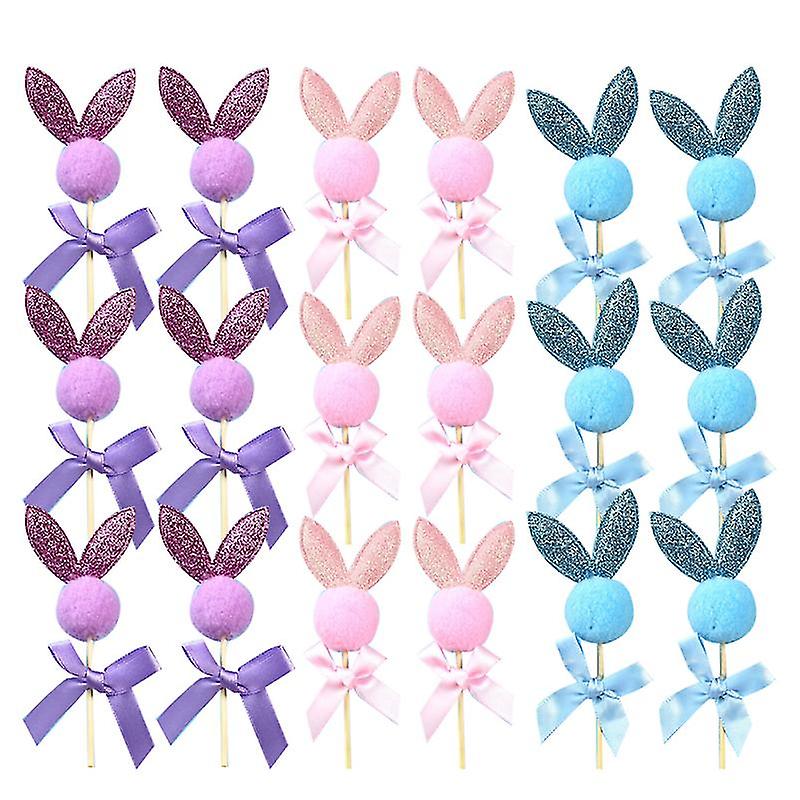 18pcs Bunny Cake Topper