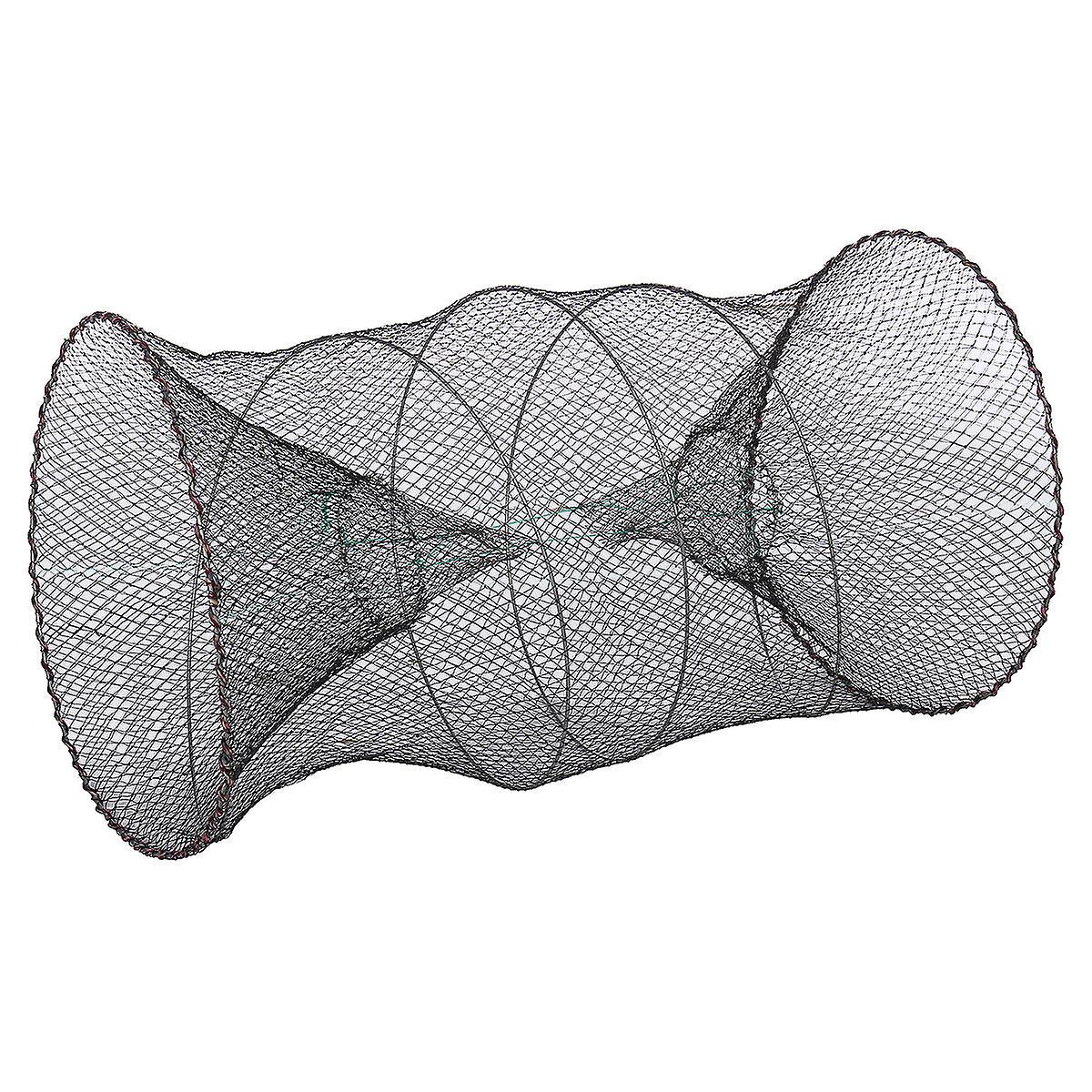 25-50Cm Diameter Folding Fishing Net Cage Crabs Fish Crawdad Shrimp Bait Trap Cast Dip Case Fishing Tools