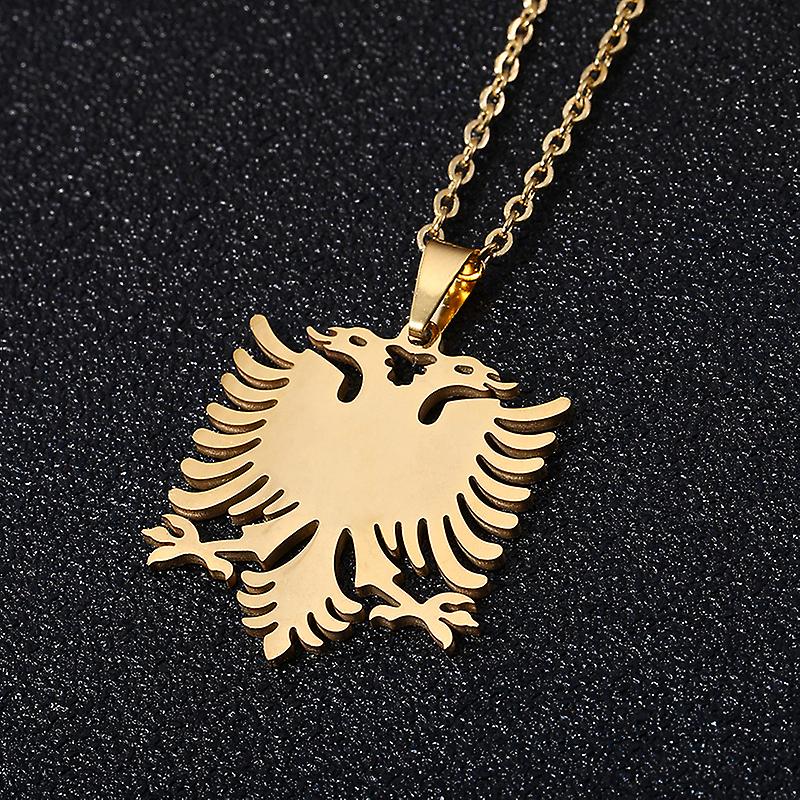 Albanian Eagle Necklace Gold And Silver Plated