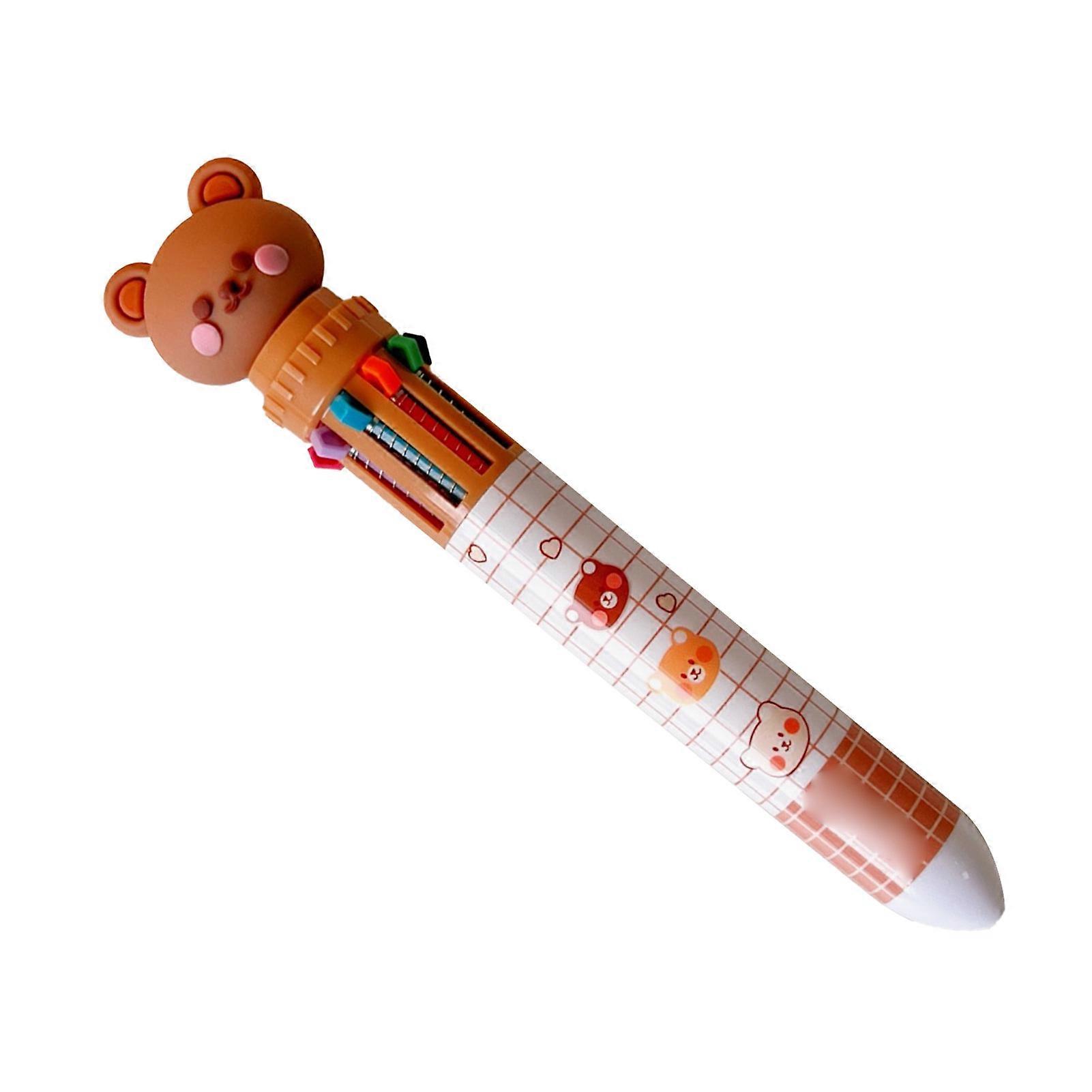 Multi Color Gel Pen Quick Drying Push Button Signature Pen Cute Ballpoint Pen for Student Use Office Supplies