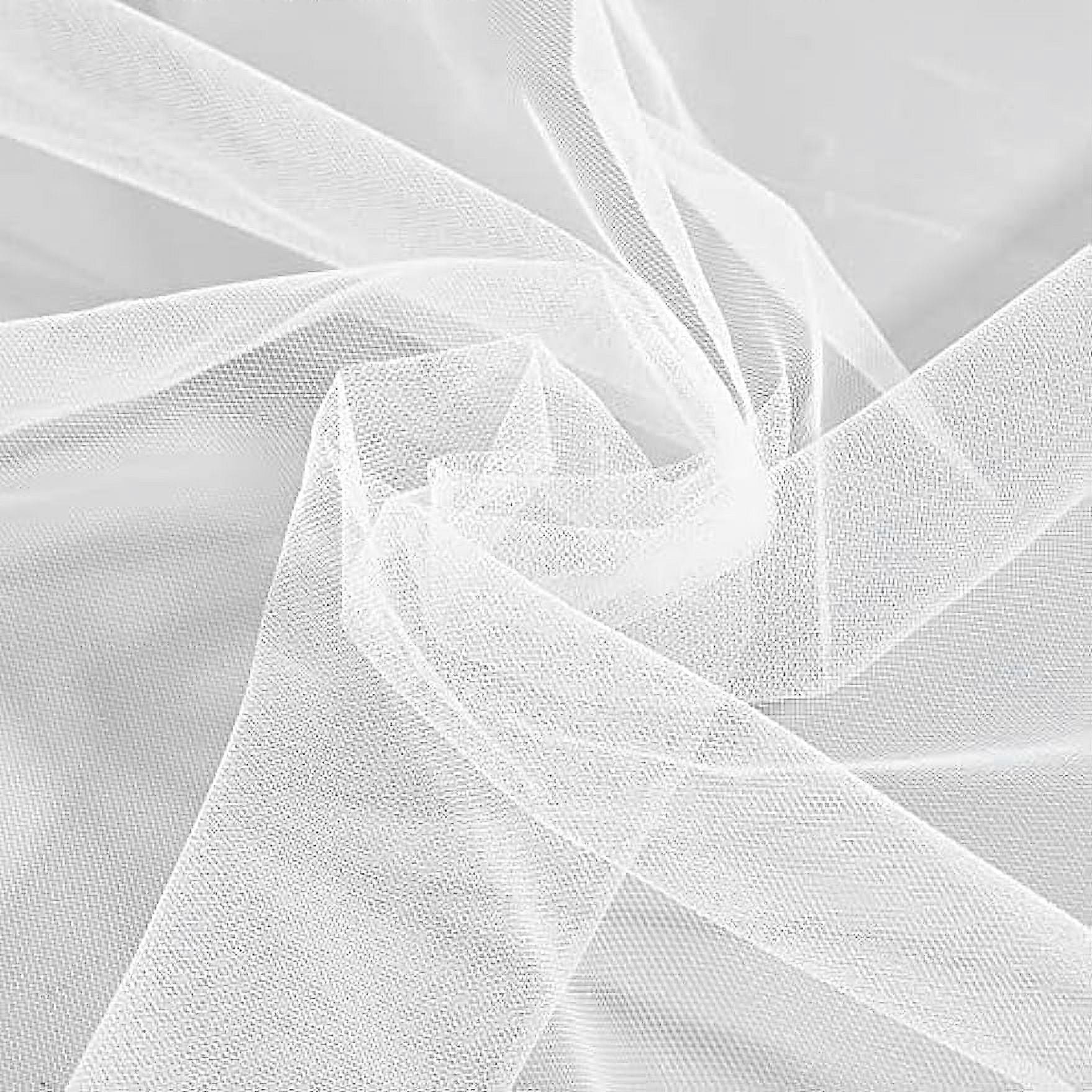 1sheet White Tulle Fabrics Chiffon Sheer Crepe Fabric Gauze Mesh Bolt Net Chinlon Tulle