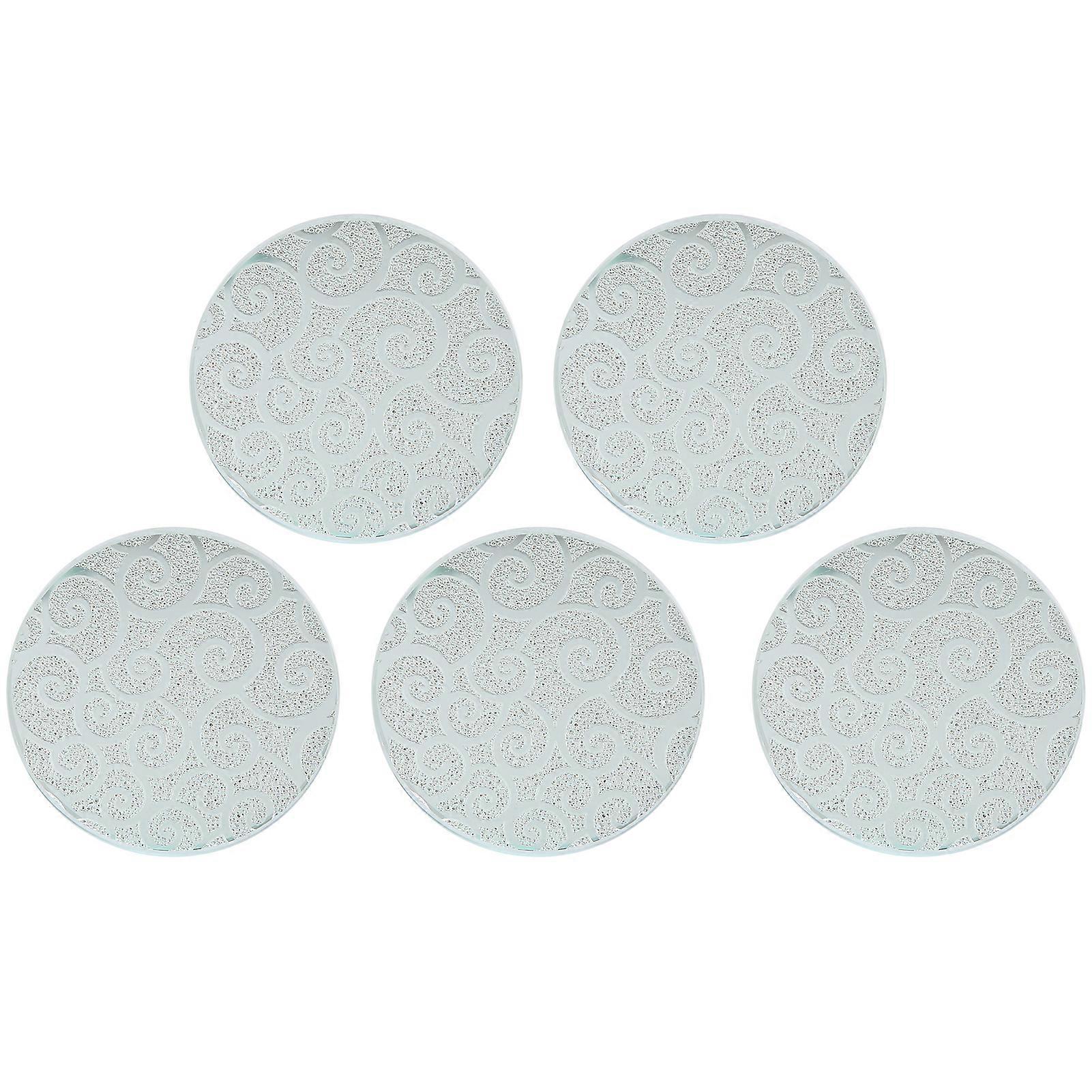 5pcs Eyelashes Extension Glue Gasket Pallet Reusable Portable False Eyelashes Holdersilver