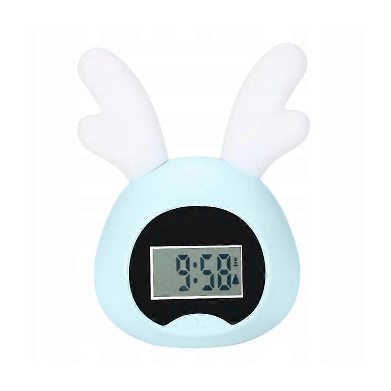 Small rabbit night light alarm clock night light blue