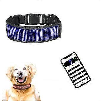Led Display Pet Collar Anti- Messaa Able Collar Rope Dog Emitting Led Collar