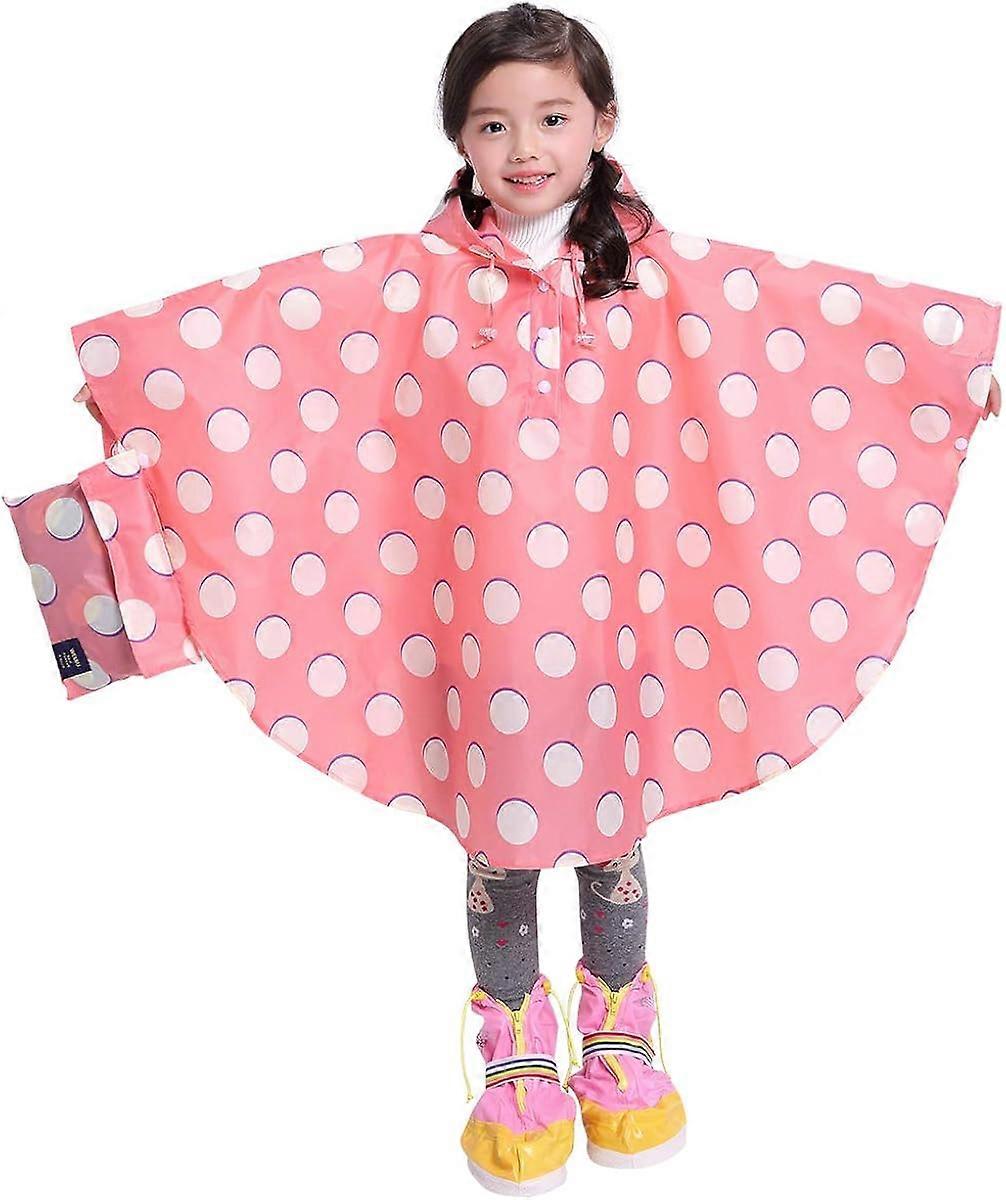 Kids Rain Poncho Hooded Jacket Rain Coat