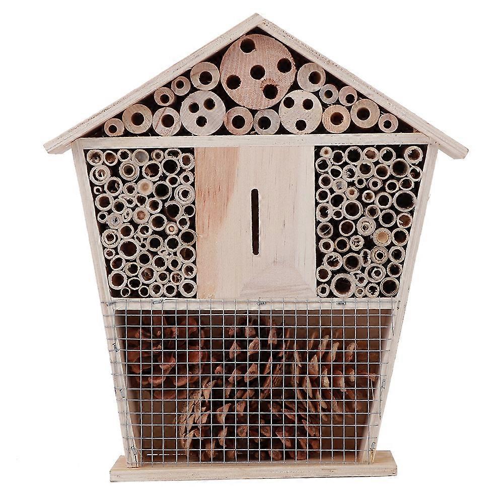 Gardening Wooden Insect Small House Shelter Nesting Handicrafts Decoration for Bee Bug NO.8601
