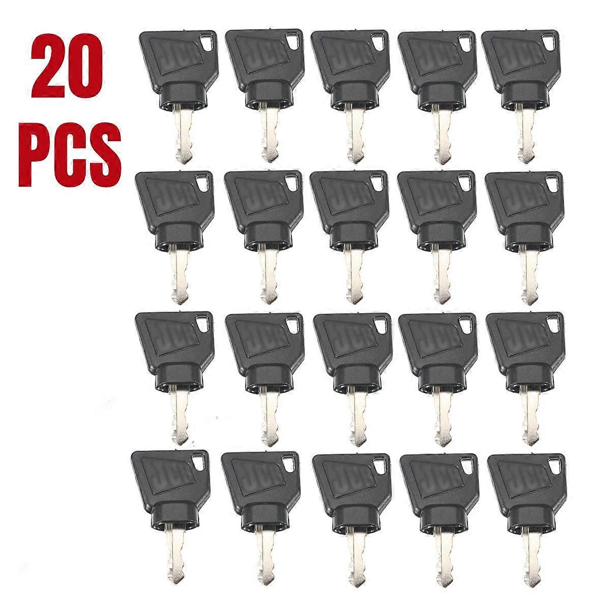 20 Pcs Ignition Start Key Switch Starter Key For Jcb 3cx Excavator Most Jcb Machine Digger Replacement Parts