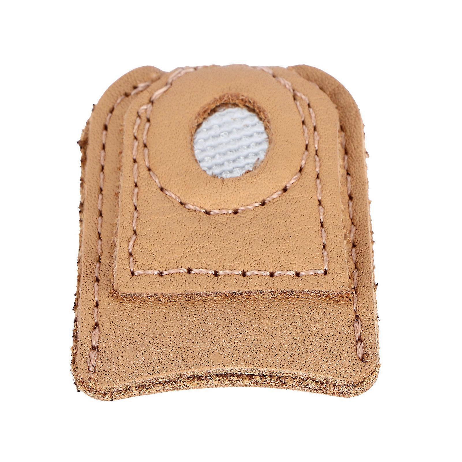 Sömnad Fingerhylsa Stickning Fingerborg Läder Fingertoppsskydd Broderitillbehör Liten