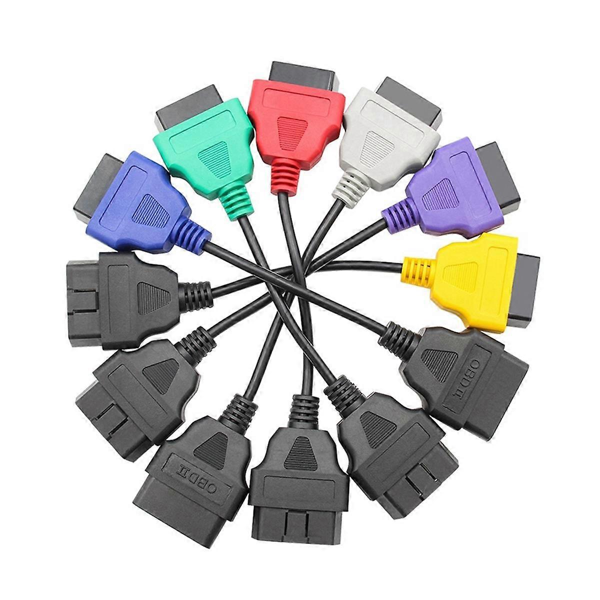 For ECU Scan 6 Color Adapter Connector Obd2 Scanner Diagnostic Cable