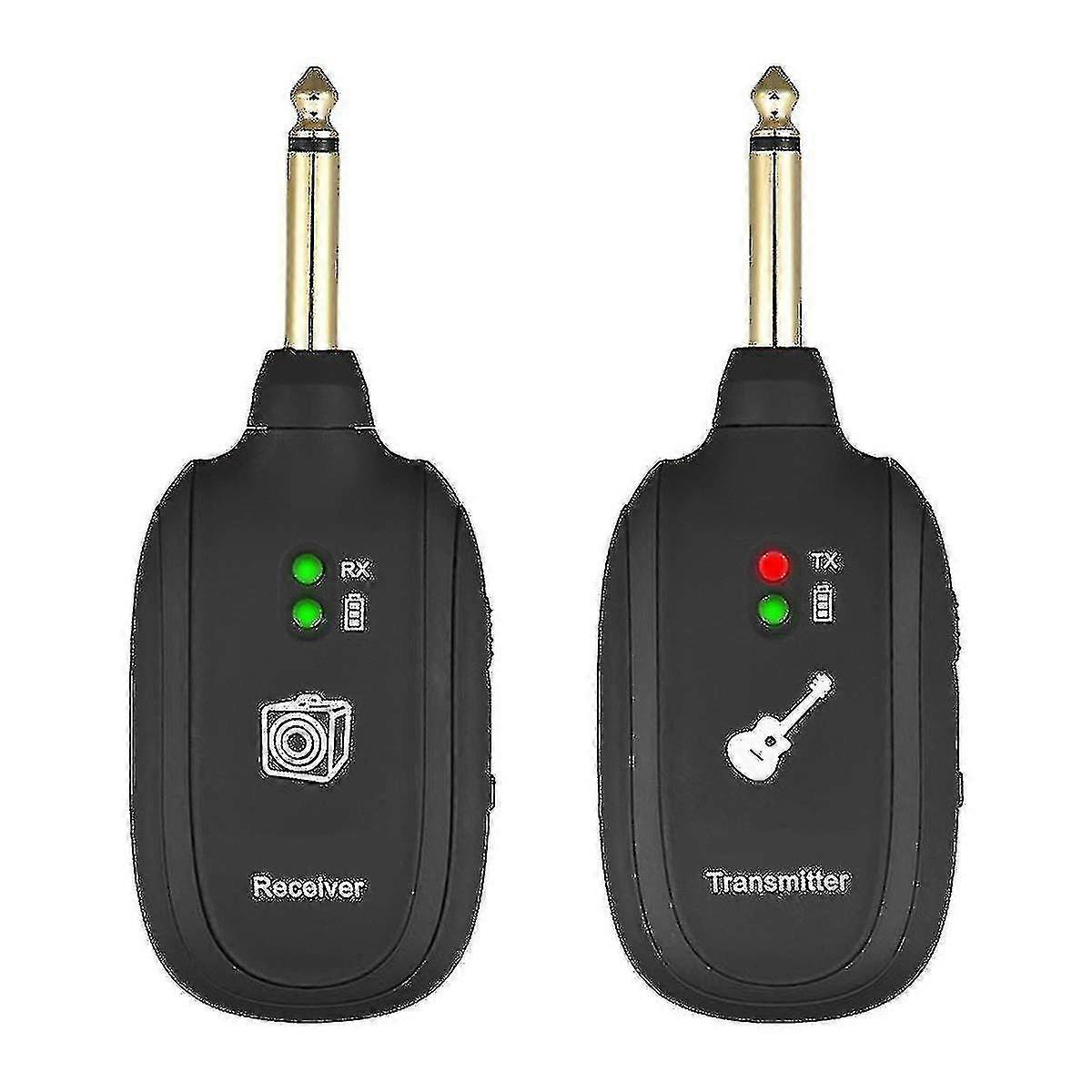 Trådlös gitarr systemtrådlös gitarrsändare mottagare 4 kanaler