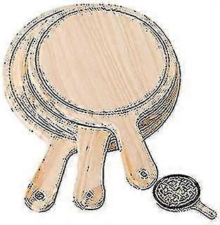 Pizza Tray Wooden Round Pizza Board Cutting Platter Kitchen Baking Tool With Handle Tw