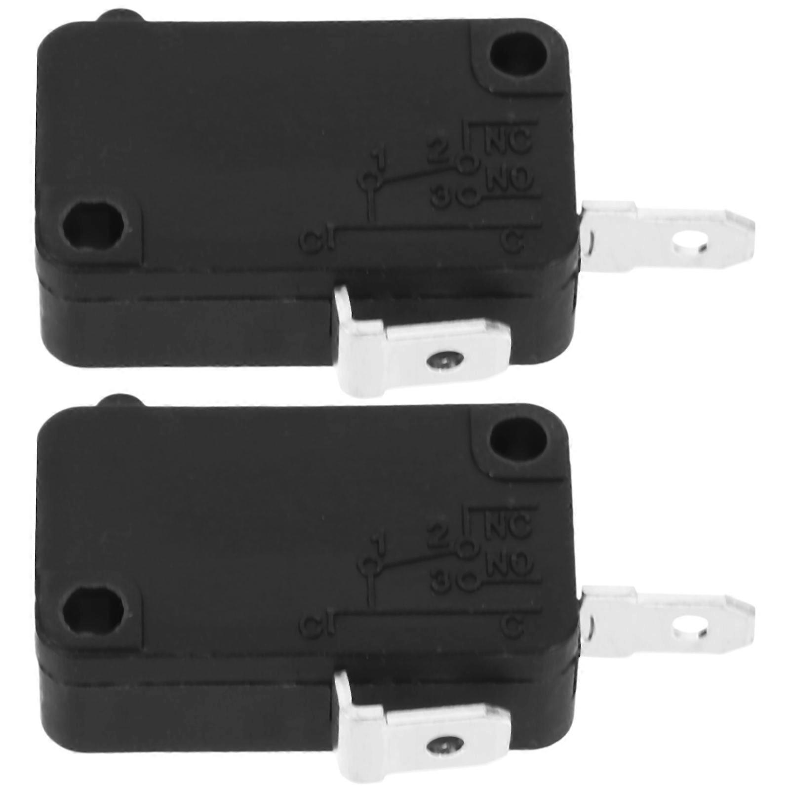2pcs Microwave Door Switch Replacement Universal Micro Momentary Switch(2 Normally Open)