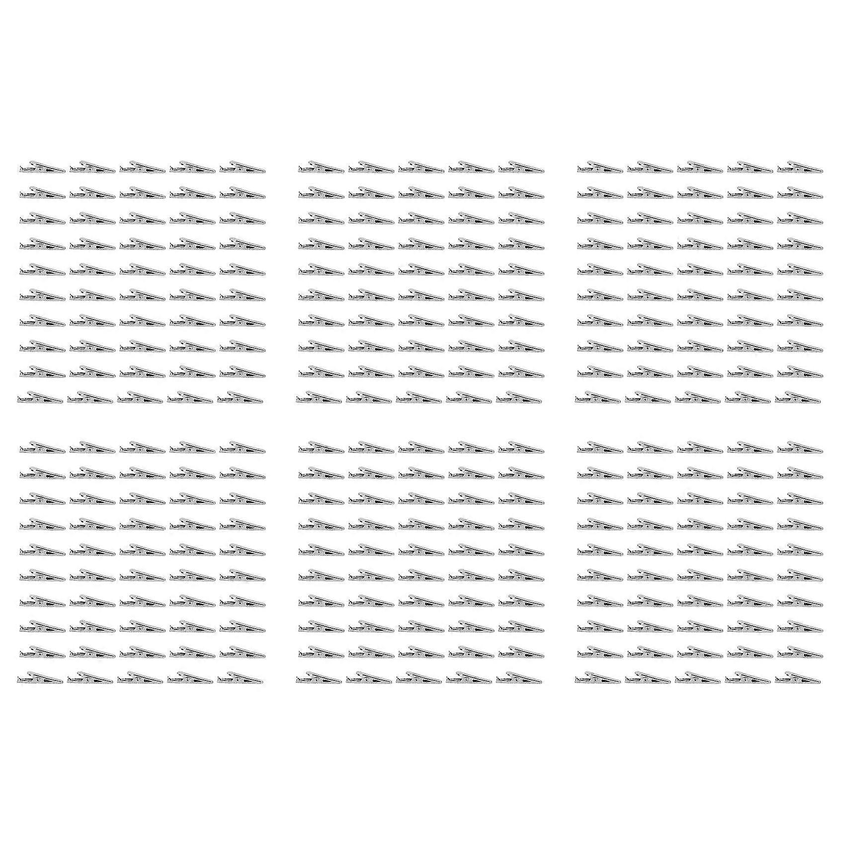 300 st silverfärgade metallkrokodilklämmor