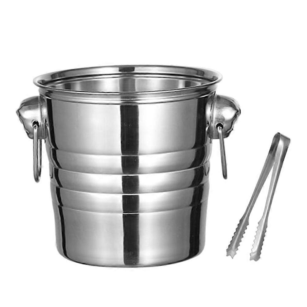 1 Satz Haushaltswein-Eiskübel Edelstahl-Eiskübel mit Eisclip