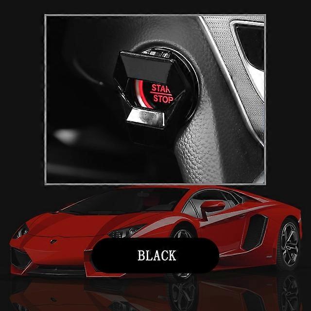 1pcs Car Interior One-key Start Ignition Engine Stop Push Switch Button Protective Cover Decoration Sticker Accessories - Automotive Interior Stickers