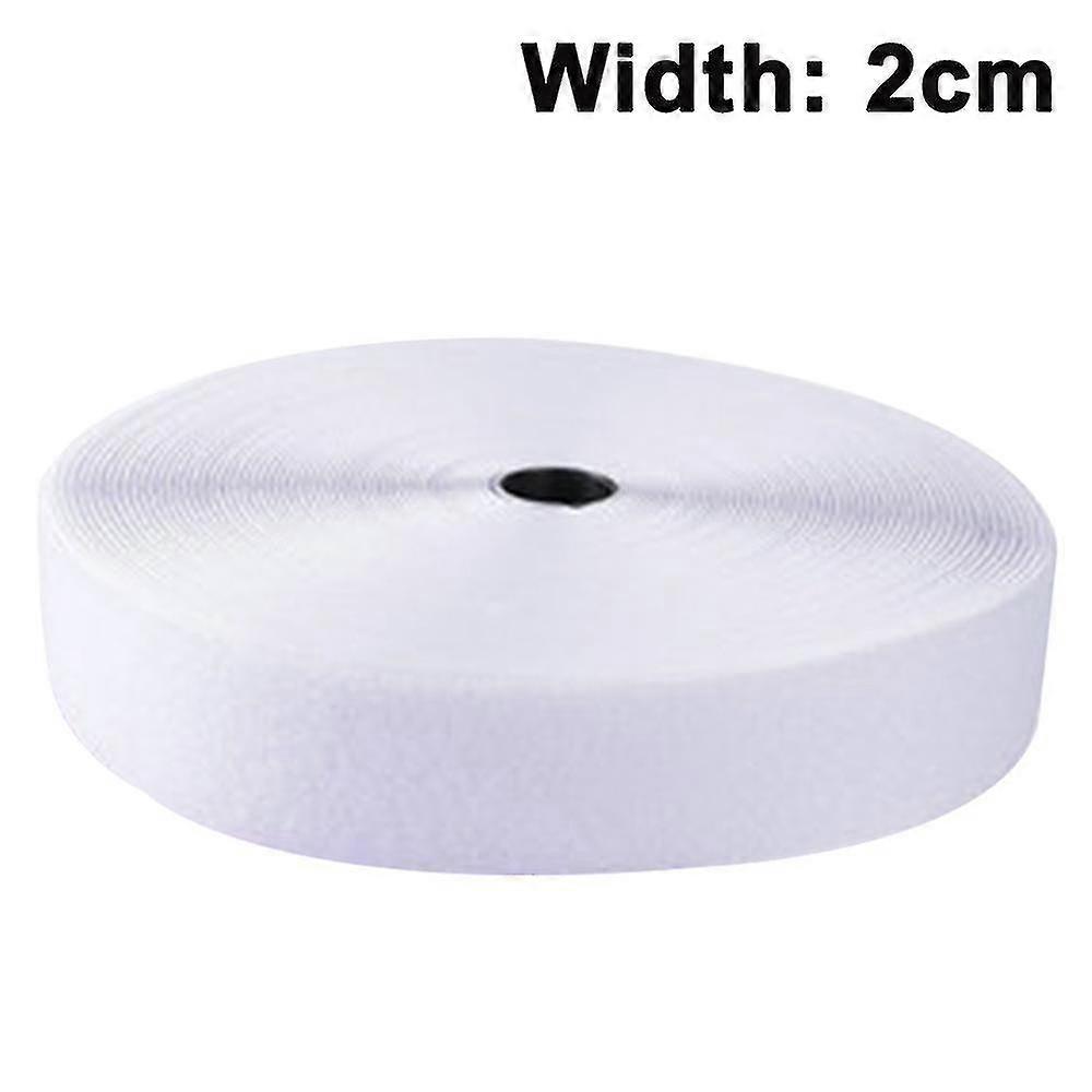 hook and loop tape sticky back fastener roll, width 20 mm, length 5 meters nylon self adhesive strips fastener for home office school car and crafting