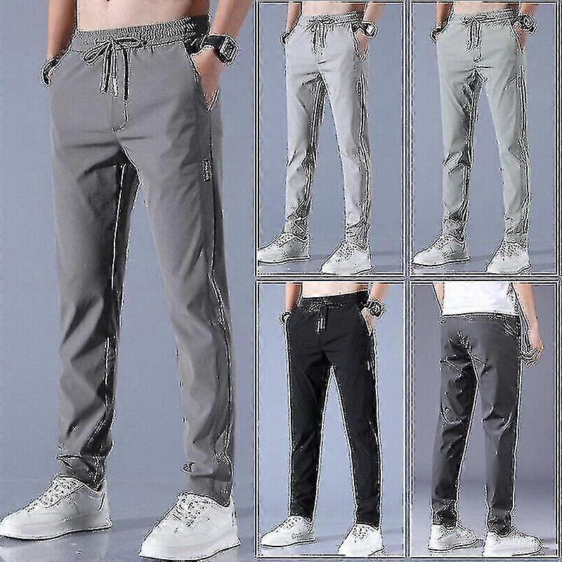 Männer Fast Dry Stretch Hose Casual High Elastic Taille Business Classic Hose