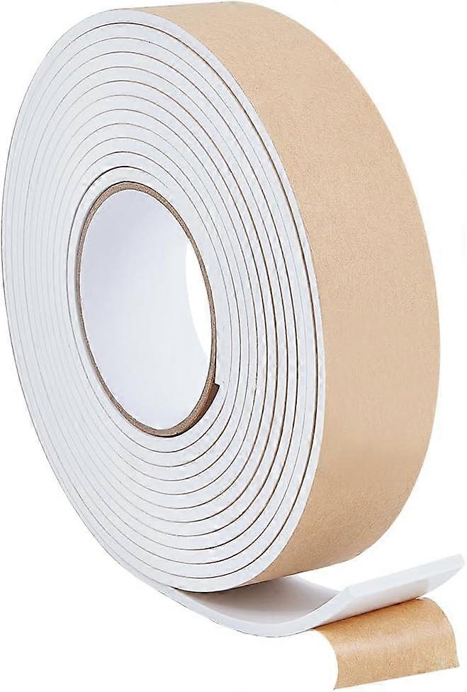 16.4Ft Self Adhesive Foam Strip 1.57"(W) x 4mm(T) Foam Insulation Tape Self Adhesive High Density Weather Strip Seal for Window Door Car Turck Air Con