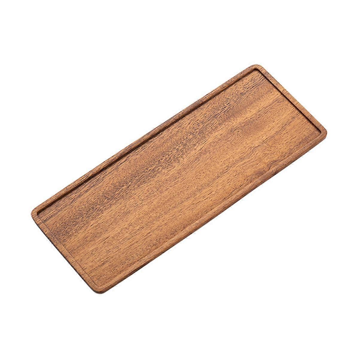 Walnut Wood Serving Tray Square Rectangle Tea Coffee Snacks Tray Breakfast Sushi Dessert Cake Plate