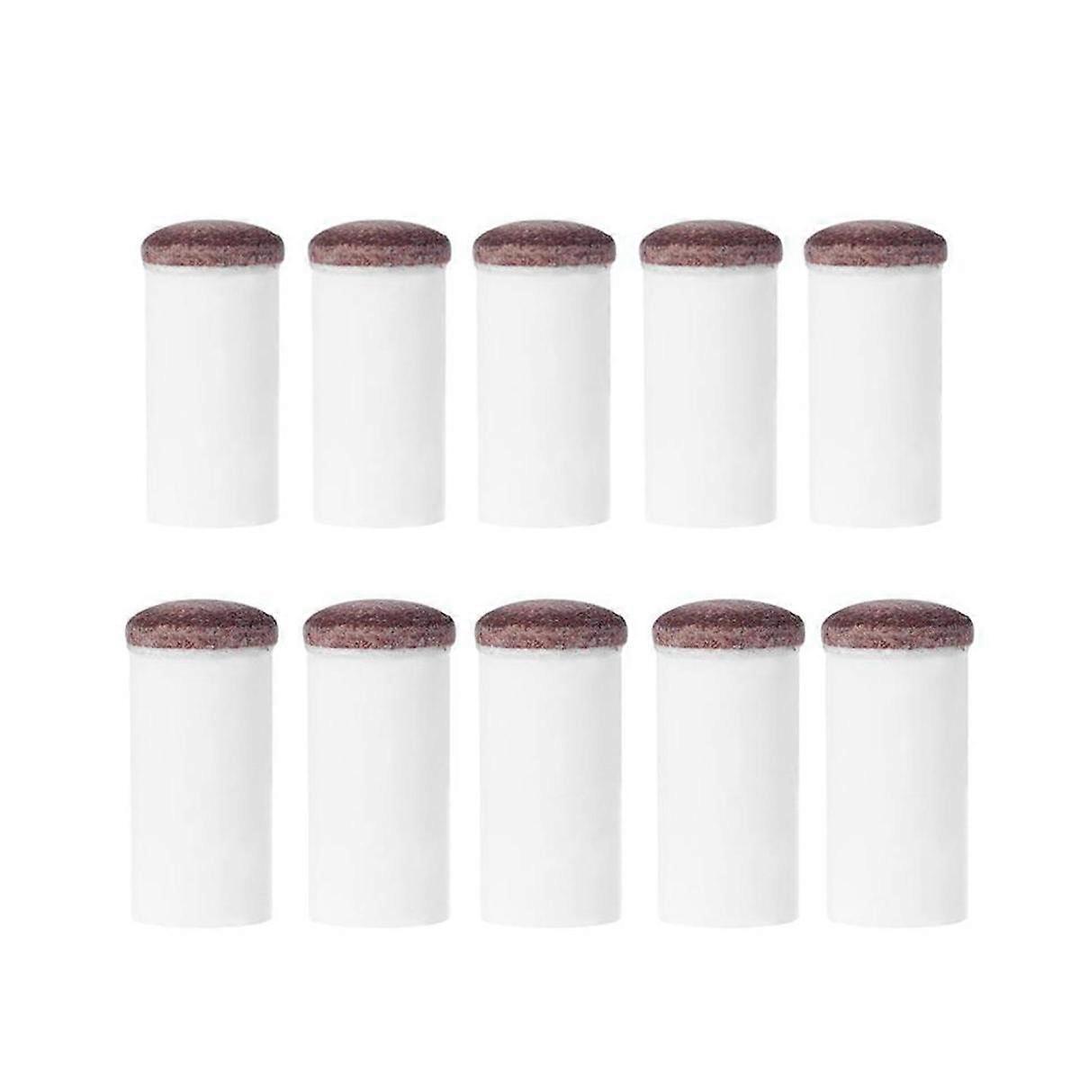 10 Pcs -on Pool Cue Tips Nylon Snooker Cue Ferrule Billiard Accessories Fans Entertainment 12mm