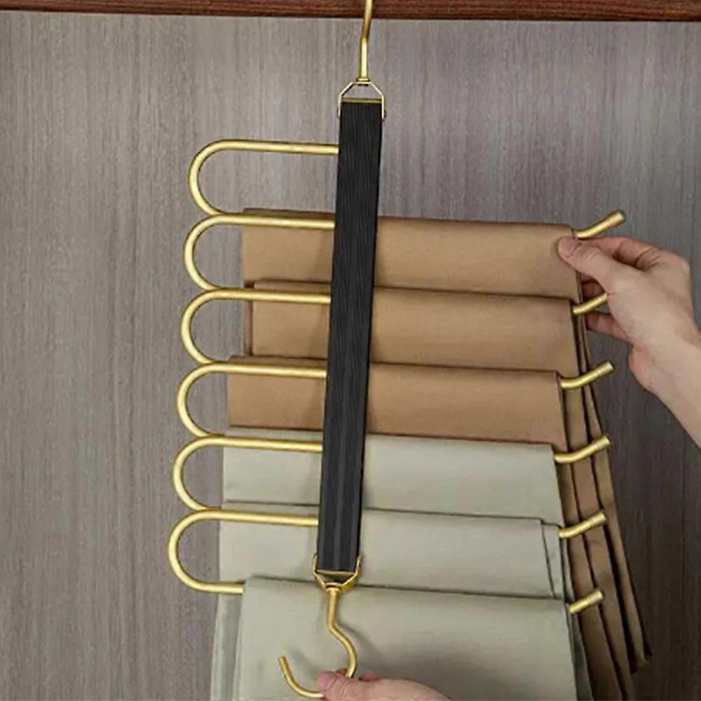 Telescopic Folding Trouser Hanger Saving Space Pants Storage Holder for Home