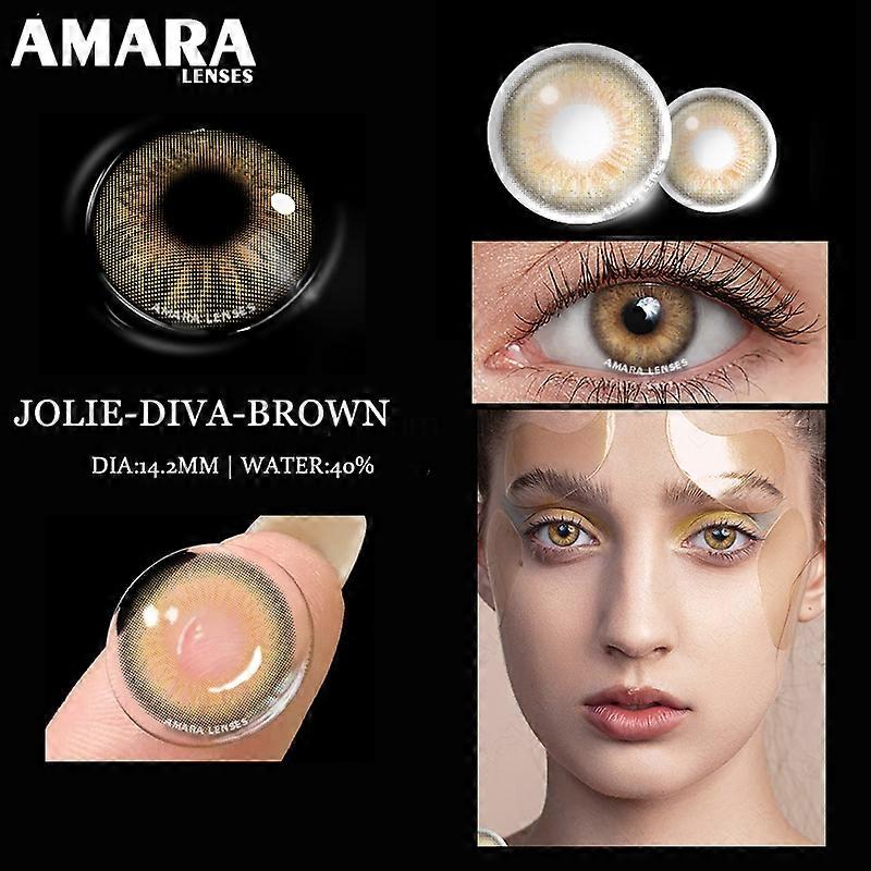 2db természetes színű BROWN kontaktlencse szemhez Soft Beauty kontaktlencsék Szem kozmetikai szín BROWN lencse szem smink