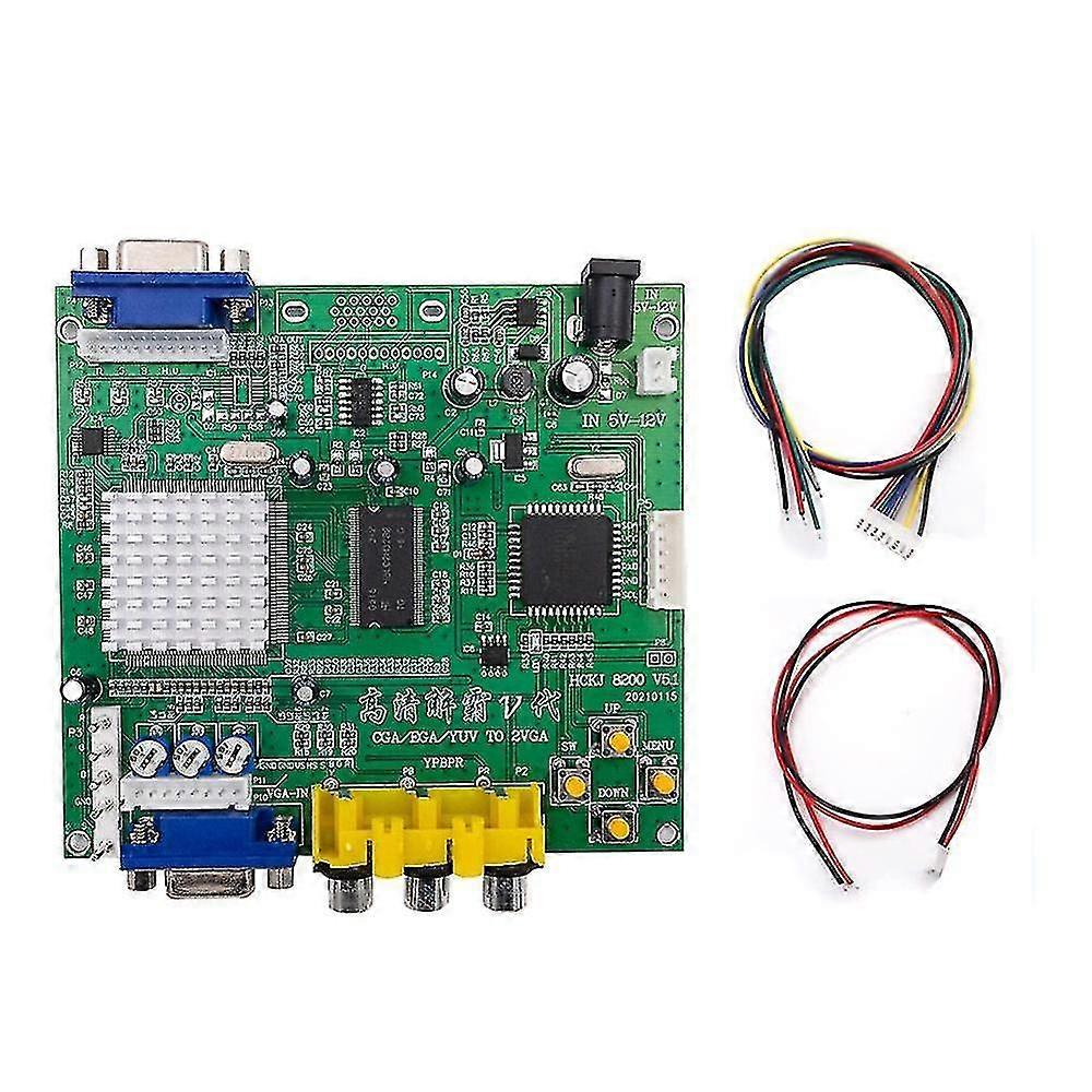 Game Rgb///cga To Vga Output Hd Video Converter Board For Game Monitor To Crt Lcd Pdp Projector