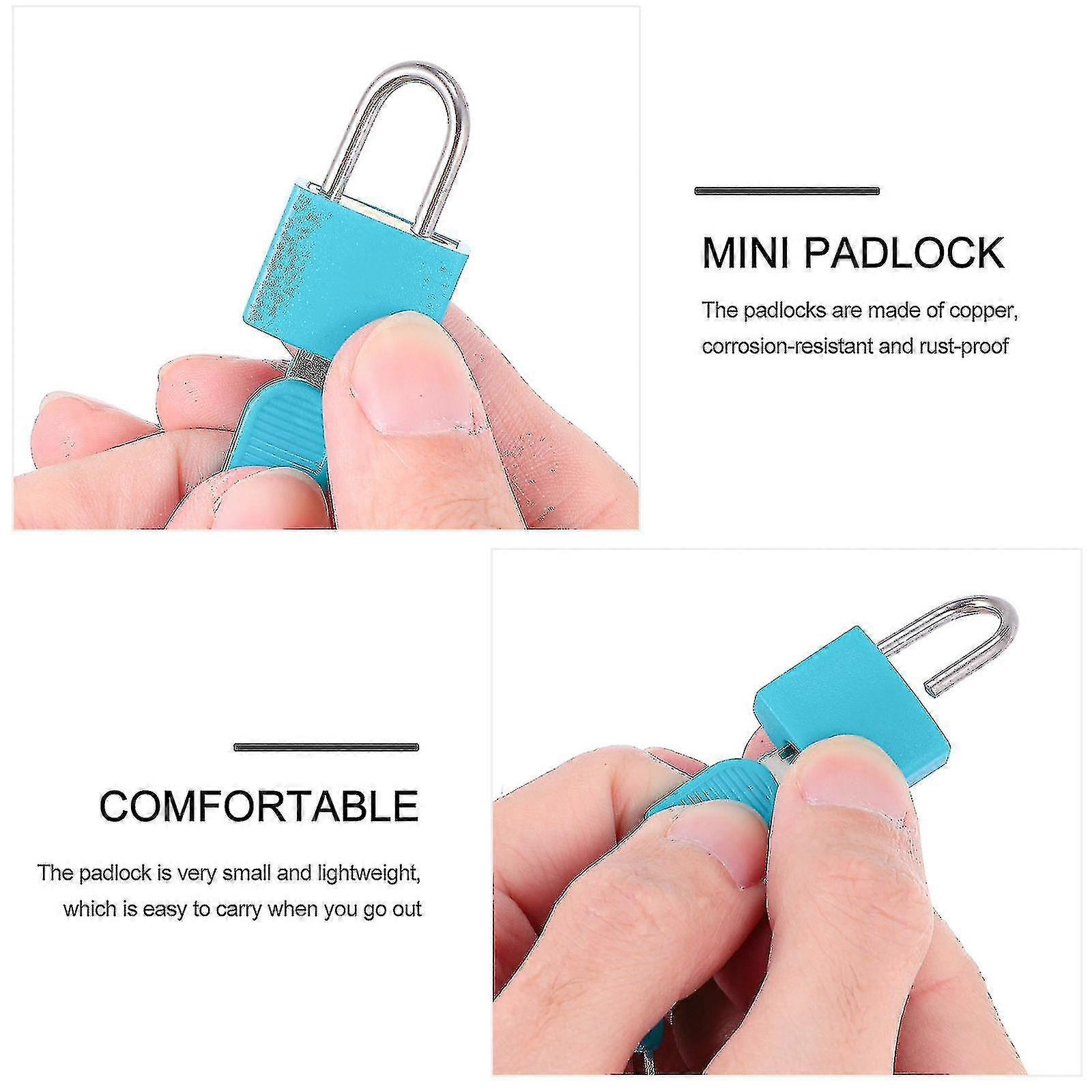 10pcs Mini Practical Padlock Mini Cabinet Lock Drawer Lock For Home Use