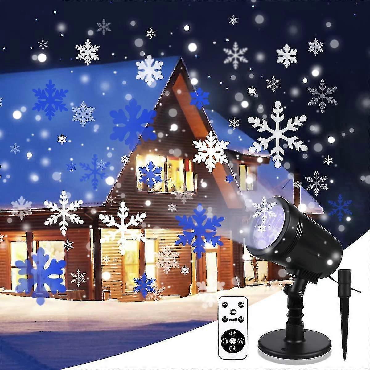 Snowfall Led Christmas Projector Light With Remote Control