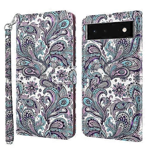 For Google Pixel 7 5G 3D Painting Pattern TPU + PU Leather Phone Case