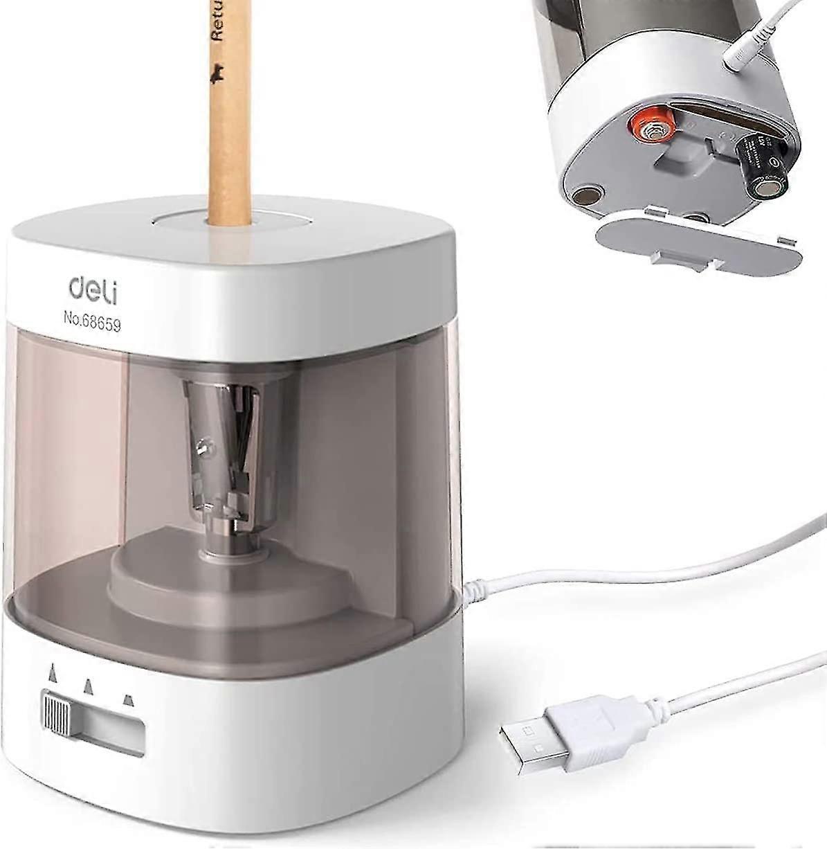 Electric Pencil Sharpener,3 Sharpening Settings,battery Or 2a Usb Power Supply