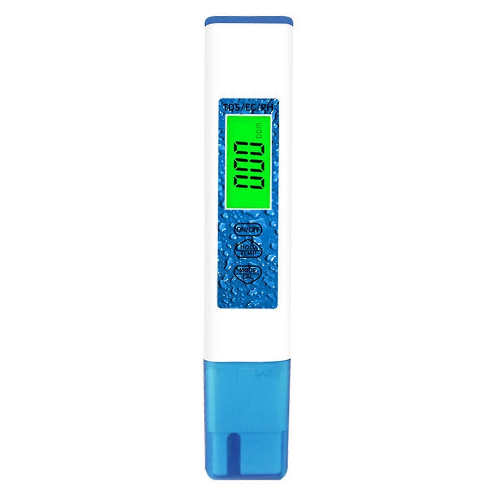 Tds Meter, Four-in-one Water Quality Tester, Drinking Water Blue