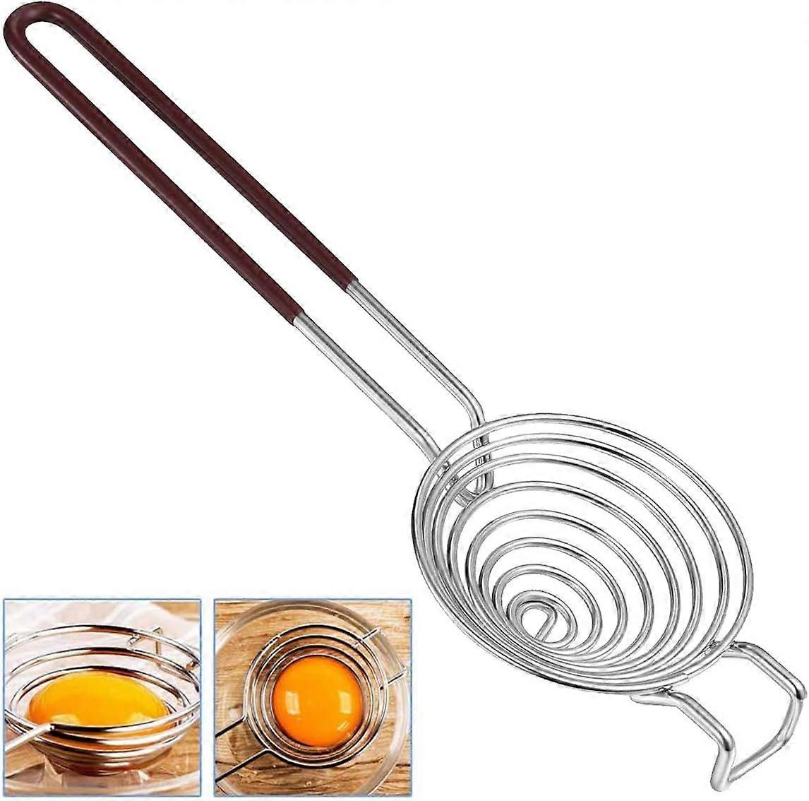 Egg Yolk Separator Stainless Steel Egg Separator Kitchen Gadget Separator