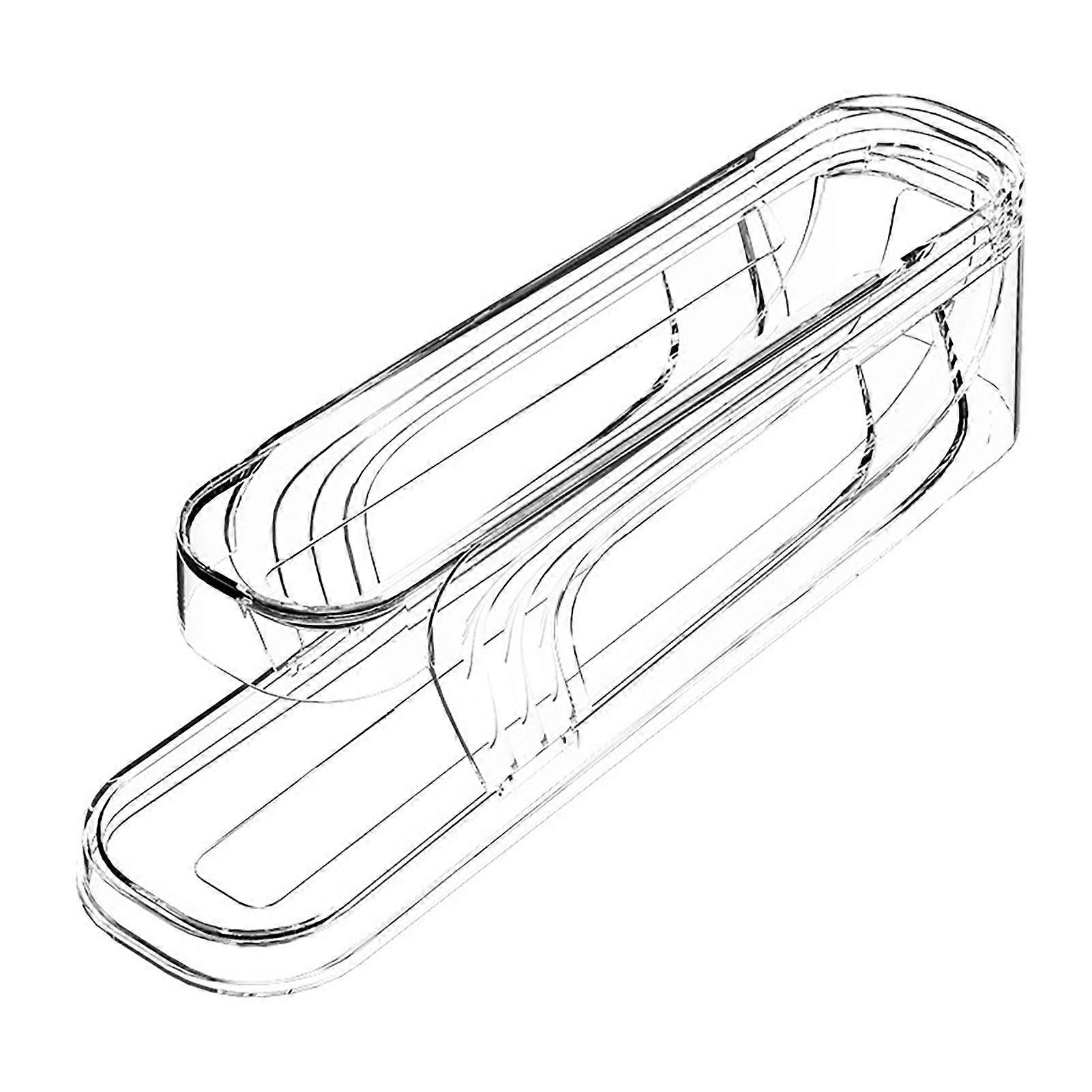 Rolling Egg Dispenser Refrigerator Egg Holder Large Capacity Double Layer Design Automatic Egg Storage Container Organizer