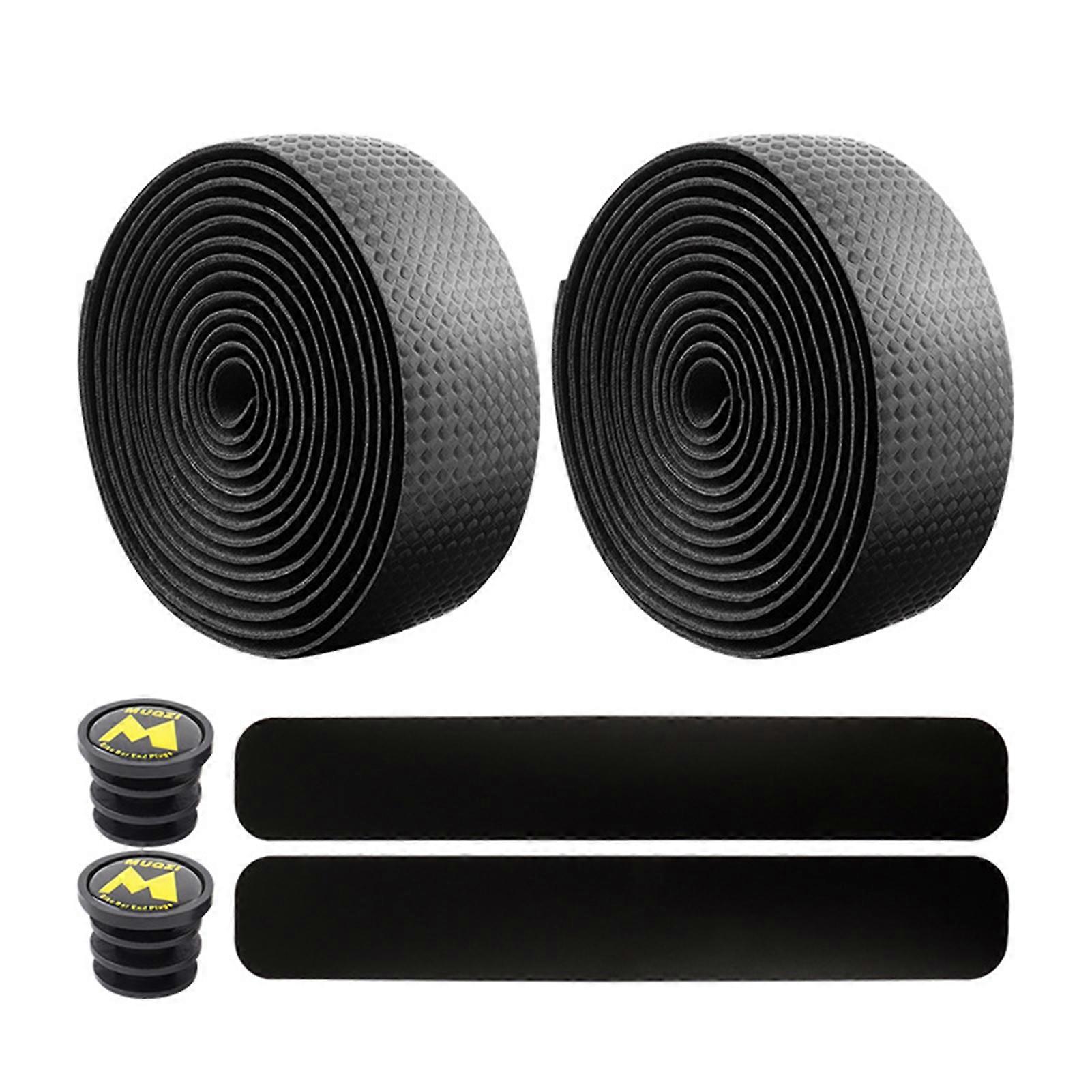 1 Set Bike Handlebar Strap Shock-absorbing Sweat-absorbing Non-slip Buffering Mountain Bike Handle Wrap Cycling Accessories Kaesi