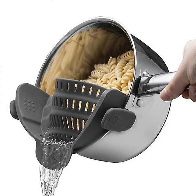 Silicone Kitchen Strainer Clip Pan Drain Rack