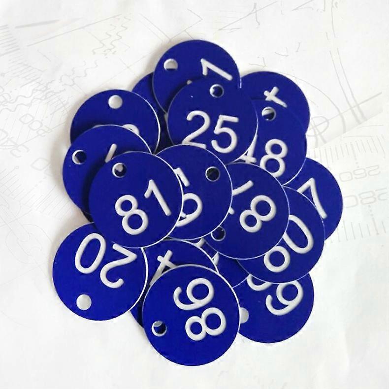 100pcs Plastic Id Number Tags Key Ring Tag Locker Label Compatible With Clothing