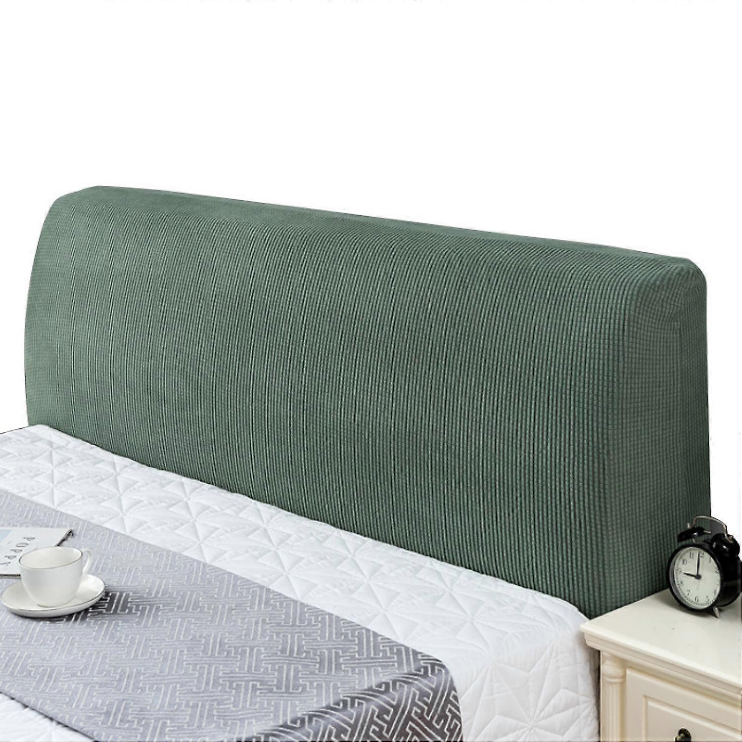 Green headboard cover for bed, stretch bed headboard cover
