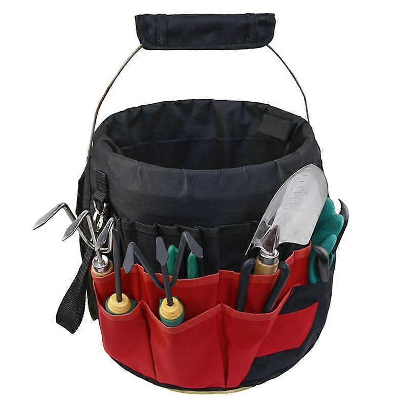 EVAGO Storage Bag Bucket Tool Organizer - Liner Insert for Construction, Garden, Carpenter Red Green