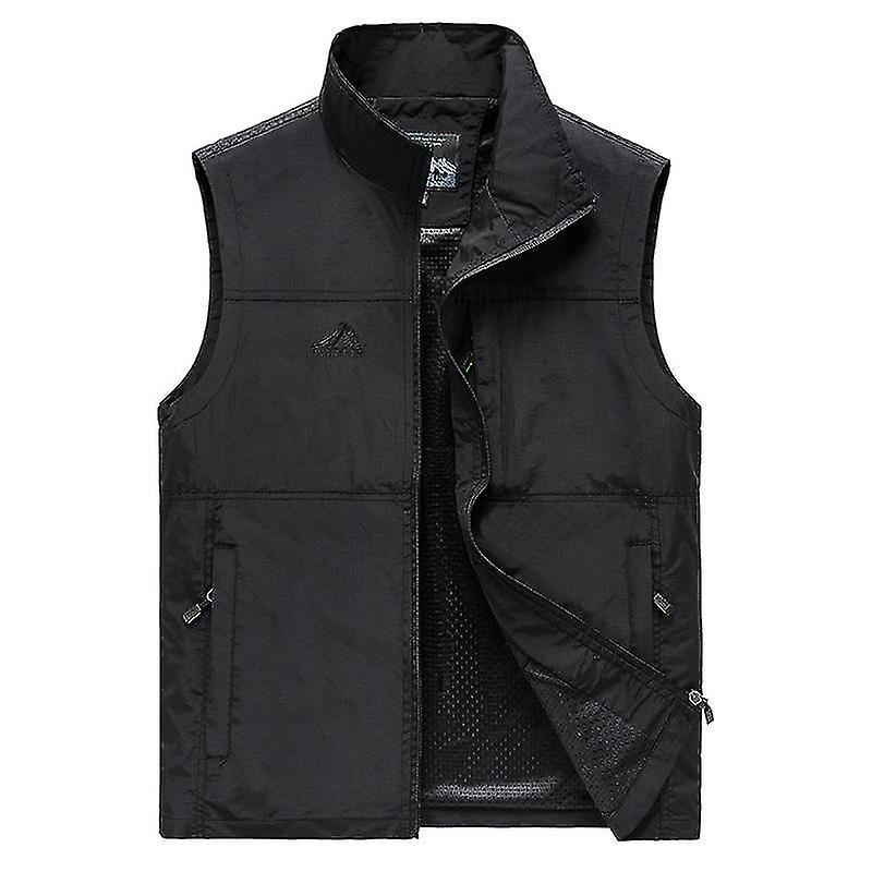 Sleeveless Vest, Men Summer Breathable Waistcoat, Multi Pockets