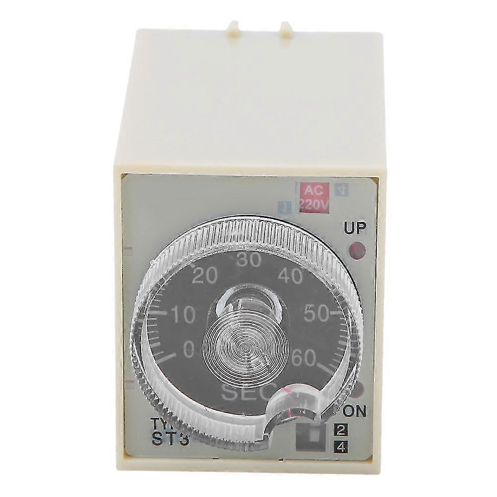 Delay Timer Time Relay Adjustable Knob High Quality PC Shell ST3PA E AC220V 5060Hz