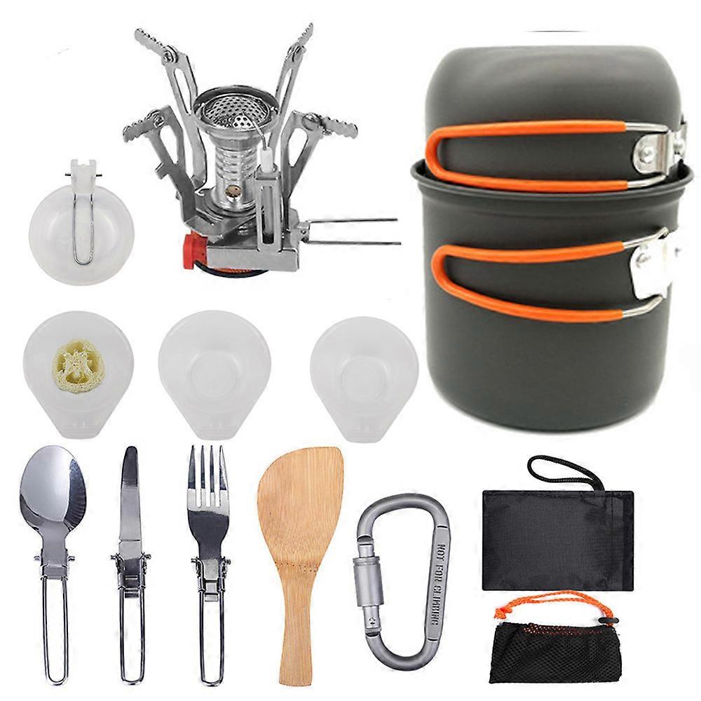 Portable pot set combination tableware picnic pot for outdoor camping(multiple options)