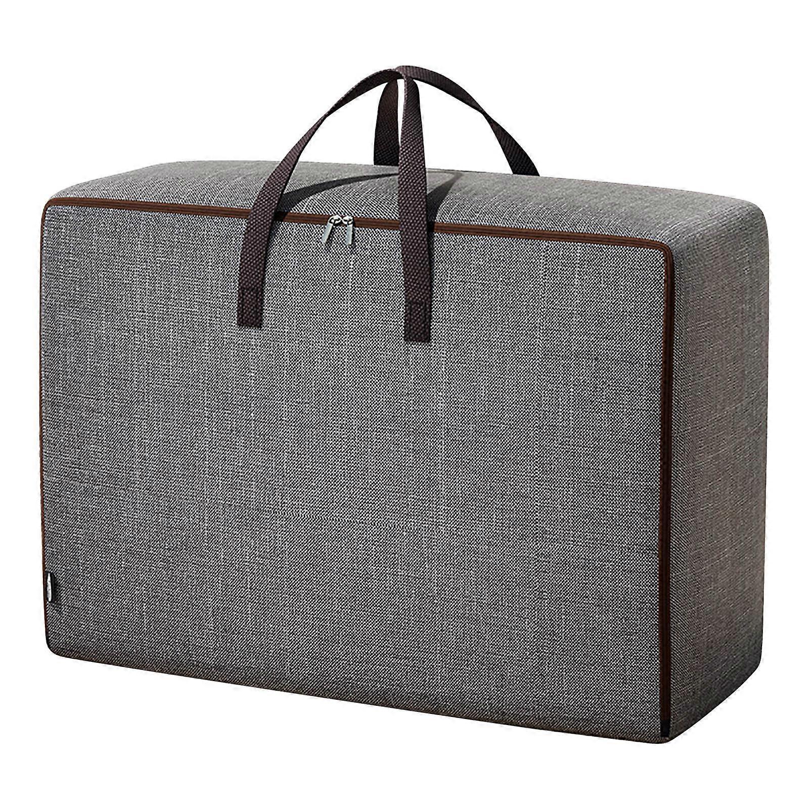 Largecapacity Storage Bag With Handle Largecapacity Storage Bag Foldable Storage Bucket For Quilt Blanket
