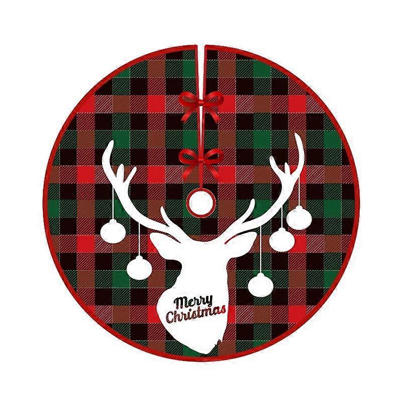 Beautiful Snowflake Pattern Tree Skirt Christmas Style Decorative Brushed Cloth Tree Carpet For HomeStyle 2